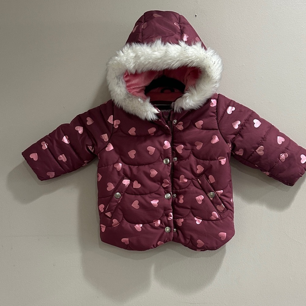 Carter's Pink and Purple Heart Jacket NWOT